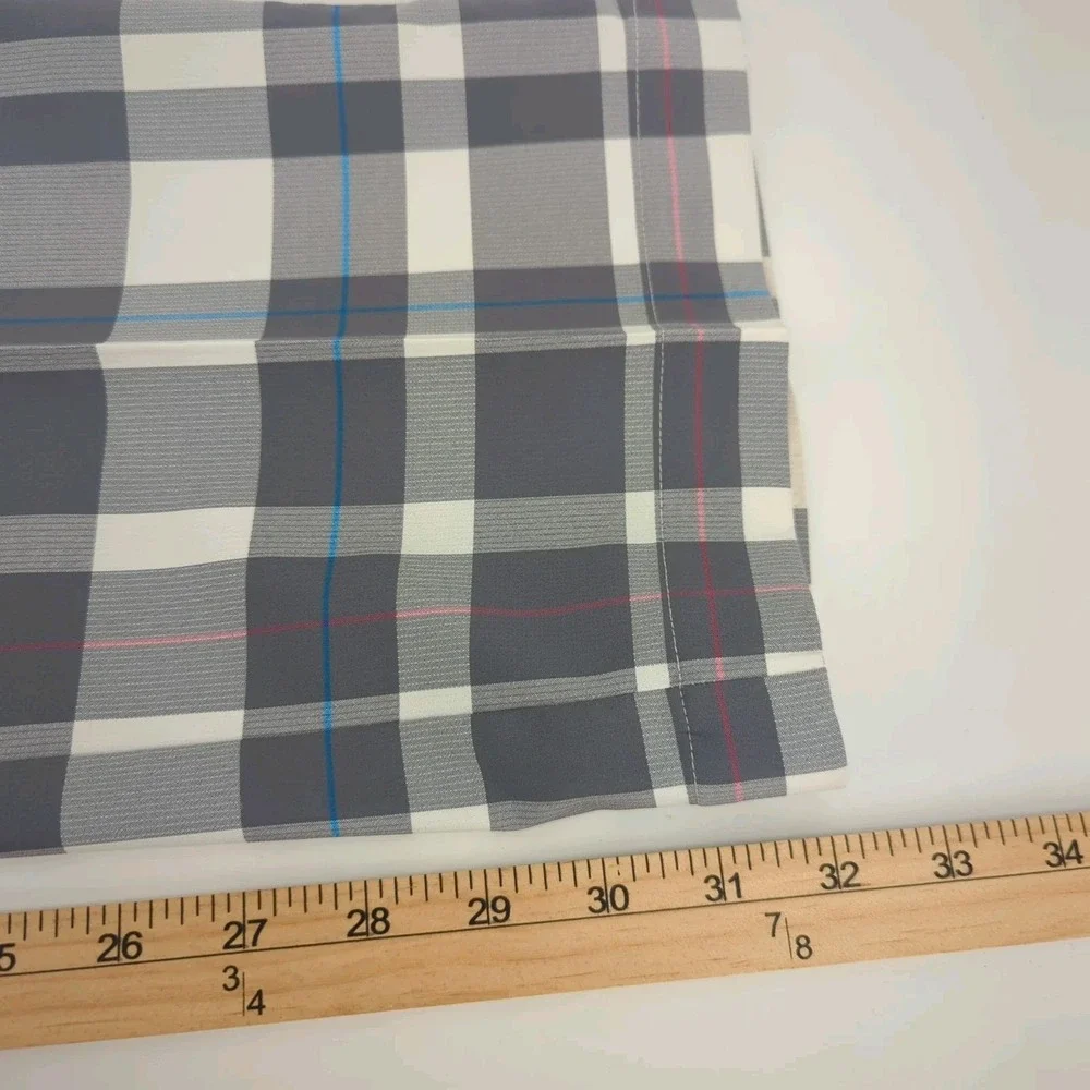Nike Golf Pants Men 35x32‎ Gray Plaid Tour Performance Khaki Dri-FIT Stretch